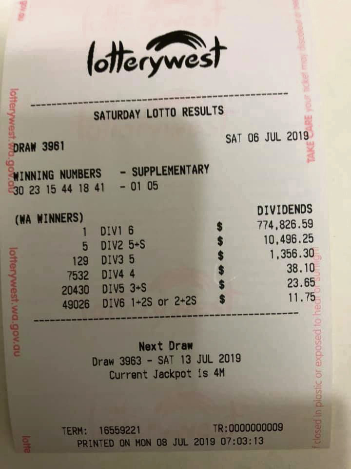 Lotto ticket