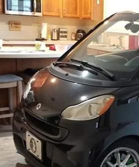 Man Parks Smart Car In Kitchen So It Won't 'Blow Away'