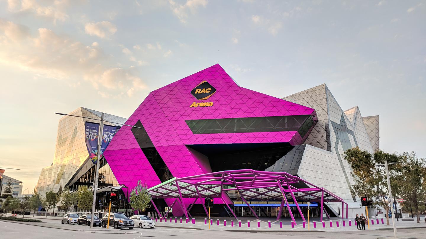 Why is Perth Arena going to turn pink?