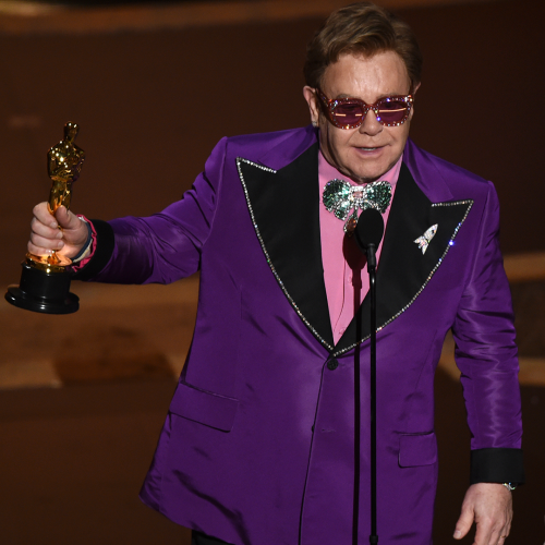 Elton John Accepts His Second Oscar For Rocketman