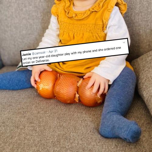 1-Year-Old Accidentally Buys 3 Single Onions Over Deliveroo On Dad’s Phone