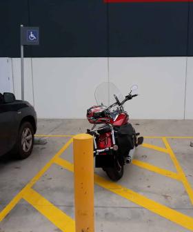 Aussie Motorbike Rider Gets Absolutely Torched For Parking Between Disabled Bays At Bunnings