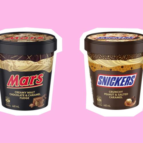 You Can Now Get An ENTIRE Tub Of Mars Or Snickers Ice Cream At Coles