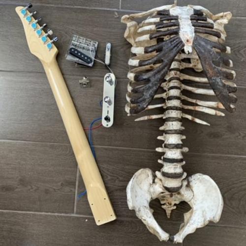This Guy Built A Functioning Guitar Using His Dead Uncle's Skeleton