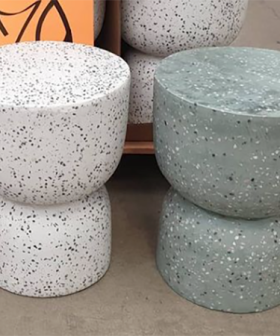You Can Now Snap-Up Terazzo-Style Ceramic Stools At Bunnings For $79