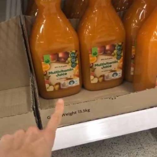 Woman Shows Woolies Juice Being Sold At Coles In TikTok Clip