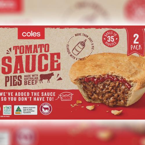 Coles Are Now Slinging Meat Pies With The Sauce Baked Into It