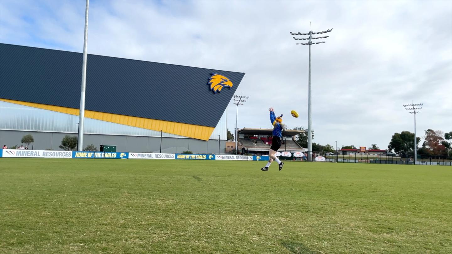 Footyball class 101. Jon went to train at West Coast with Elliot Yeo