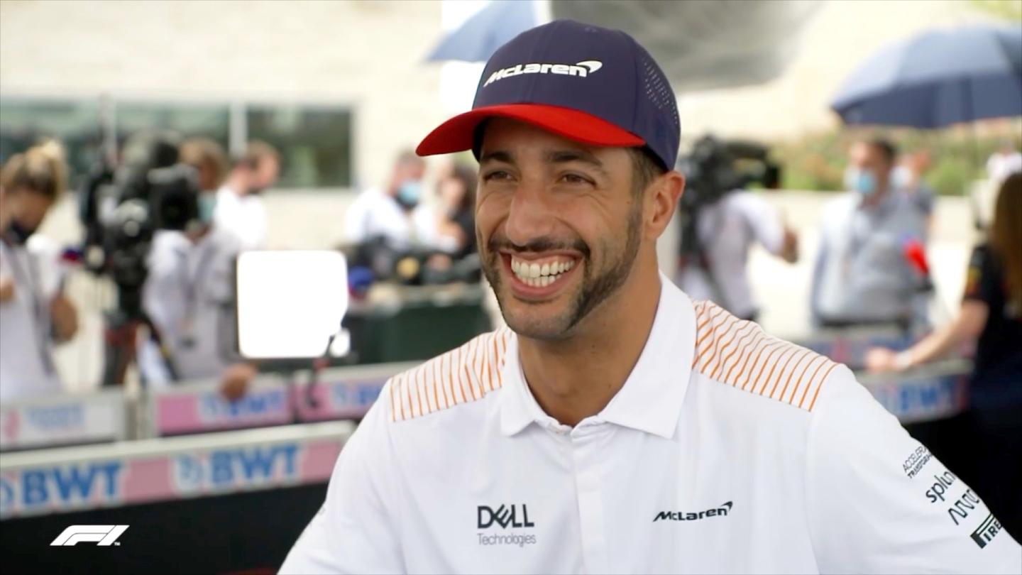 Daniel Ricciardo’s never fully dressed without a smile…