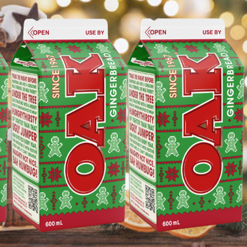 OAK Has Dropped Gingerbread Flavoured Milk For The Festive Season