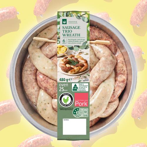 Woolworths Has Just Released A Festive Beef, Pork & Chicken Sausage Wreath!