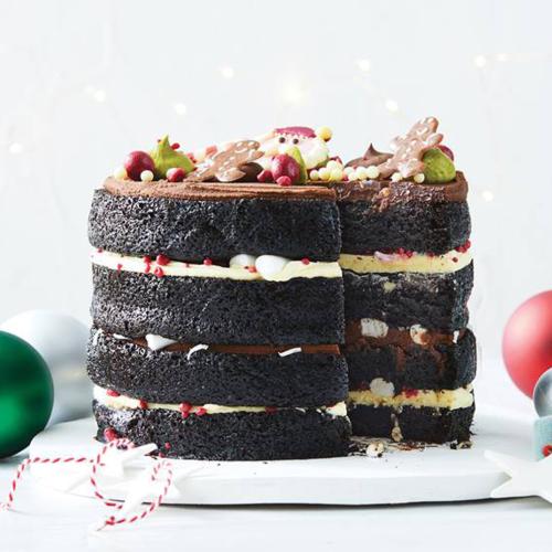 You Can Now Buy This Rocky Road Layered Christmas Cake From Woolies!