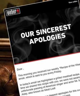 Weber Apologises For Sending Meatloaf Recipe Email Following Rocker's Death