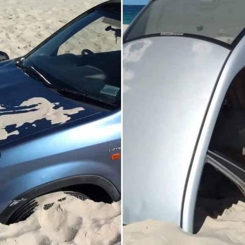 After Seeing This 'Exhibit' At City Beach, How Have You Gotten Your Car Stuck?