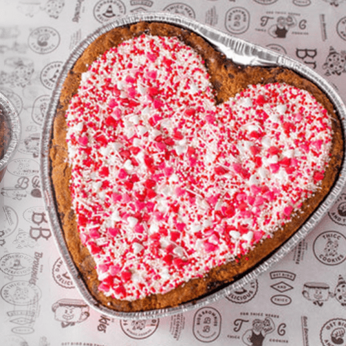 This Online Cookie Store Is Selling A 1kg Choc Chip Cookie Heart For Vday!