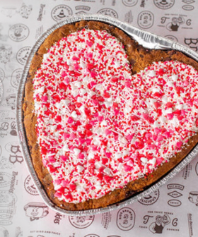 This Online Cookie Store Is Selling A 1kg Choc Chip Cookie Heart For Vday!