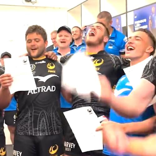 Western Force Belt Out 'Wrecking Ball' To Celebrate Spanking The Rebels!