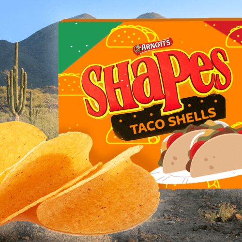 Arnott's Shapes Fans Sent Into Frenzy After Straight-Up Cruel Taco Shell Teasing