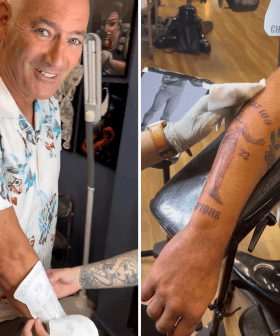 Blue Wiggle Anthony Field Gets Some Fresh Ink To Celebrate His 'Hottest 100' Win