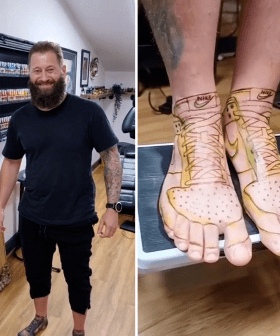 Bloke Fed Up With Cost Of Shoes Decides To Get Them Tattooed On Instead