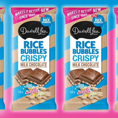 Rice Bubbles & Darrell Lea Join Forces To Make This Crispy Choccy Block