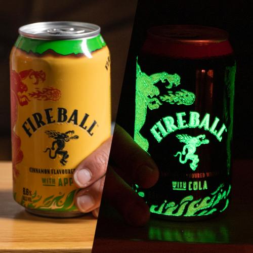 Hit The Lights, Fireball's New Cans Glow In The Dark!