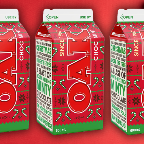 Christmas Is Coming: Oak Has Launched A 'Choc Mint' Milk!