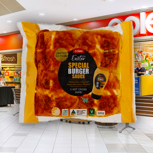 Coles' Newest Hot Cross Bun Is Possibly Their Most Sacrilegious Yet
