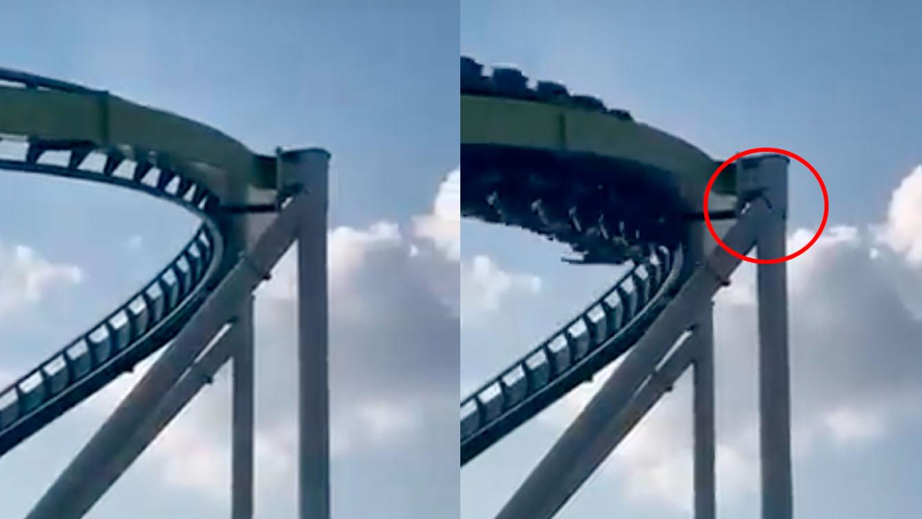 Dad Films Terrifying Video Of Roller Coaster Passengers Zipping Past ...