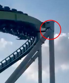 Dad Films Terrifying Video Of Roller Coaster Passengers Zipping Past Cracked Beam